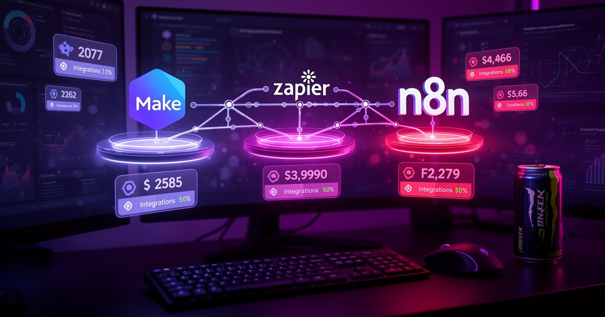 Make vs Zapier vs n8n 2026 – co wybrać dla firmy? | KC Mobile