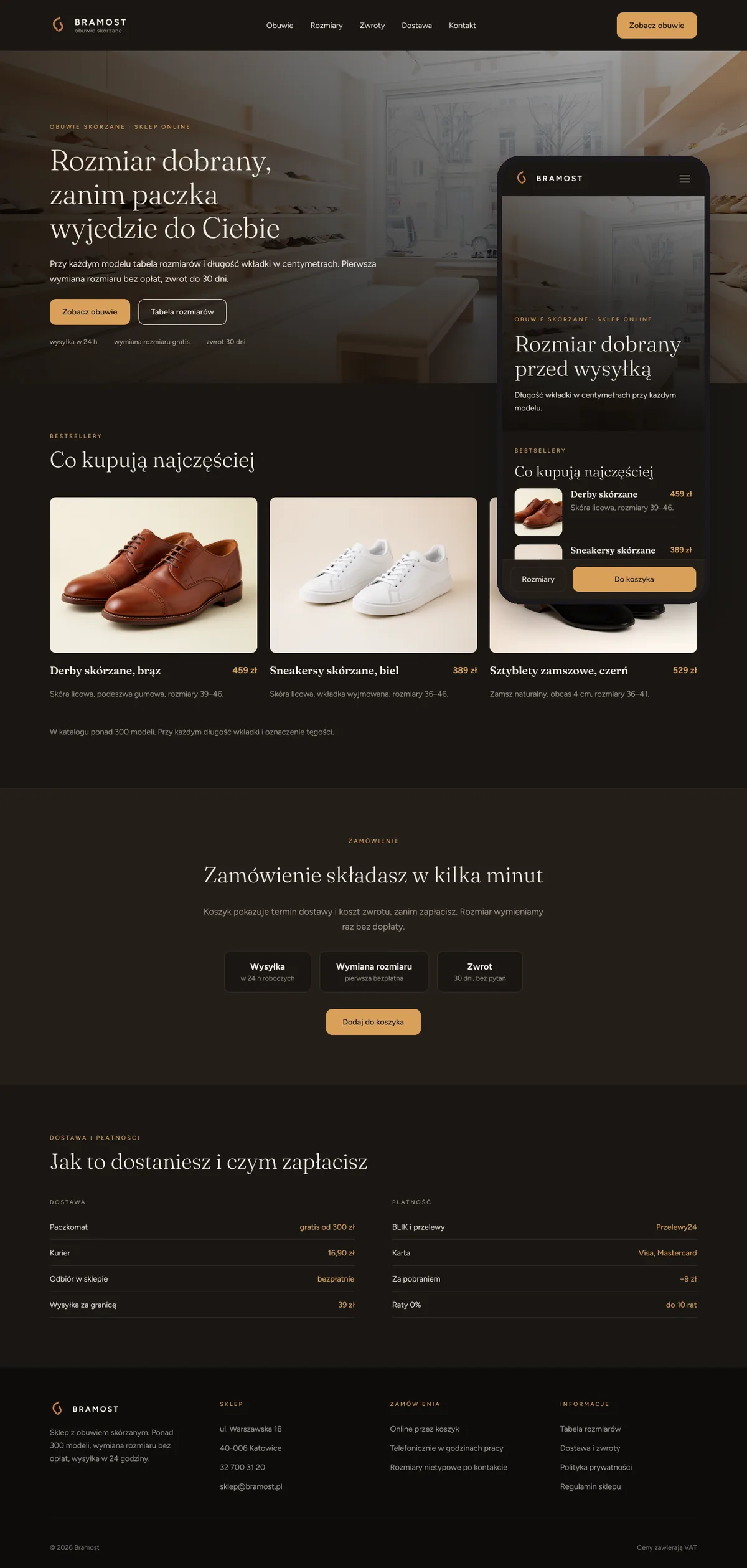 Projekt koncepcyjny strony internetowej – sklepu obuwniczego