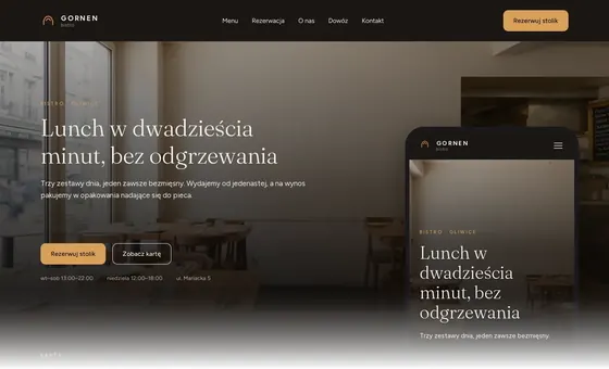 Projekt koncepcyjny strony - Bistro