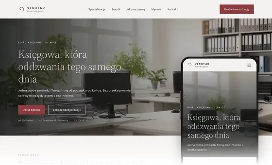 Projekt koncepcyjny strony - Biuro księgowe