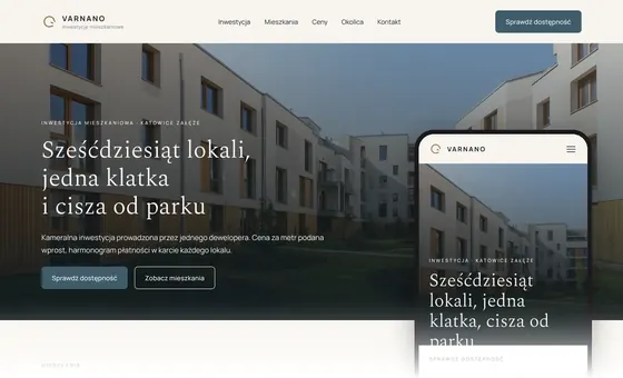 Projekt koncepcyjny strony - Deweloper nieruchomości