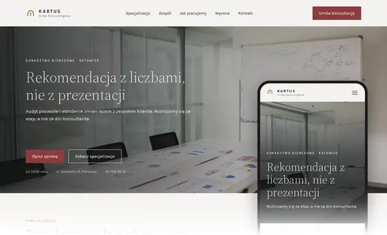 Projekt koncepcyjny strony - Firma Konsultingowa