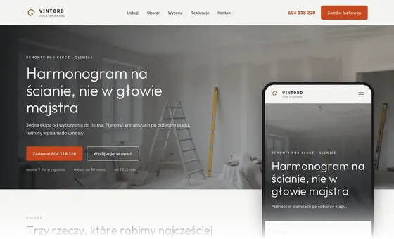 Projekt koncepcyjny strony - Firma remontowa