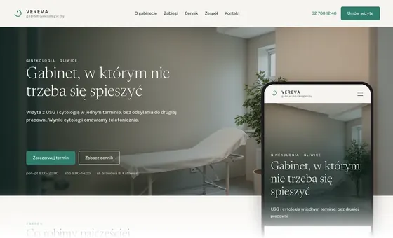 Projekt koncepcyjny strony - Gabinet Ginekologiczny