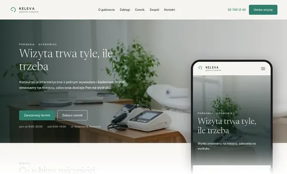 Projekt koncepcyjny strony - Gabinet Lekarski