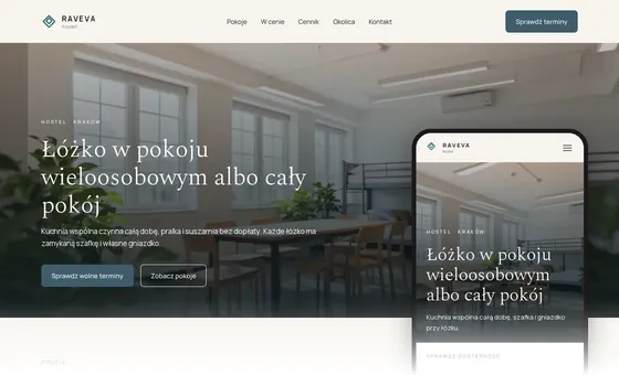 Projekt koncepcyjny strony - Hostel