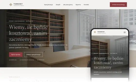 Projekt koncepcyjny strony - Kancelaria prawna