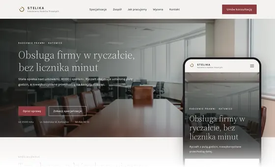 Projekt koncepcyjny strony - Kancelaria Radców Prawnych