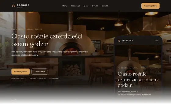 Projekt koncepcyjny strony - Pizzeria