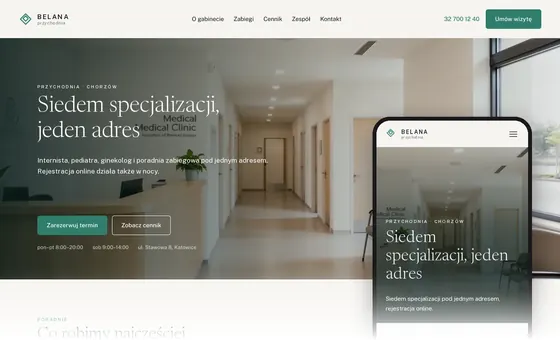 Projekt koncepcyjny strony - Przychodnia