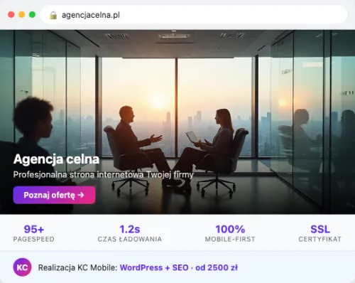 Przykład strony internetowej – Agencja Celna