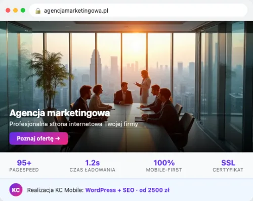 Przykład strony internetowej – Agencja Marketingowa
