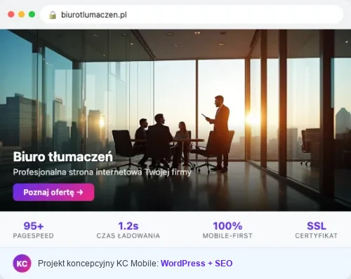Projekt koncepcyjny strony internetowej – Biuro Tlumaczen