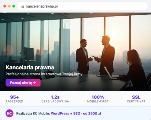 Przykład strony internetowej – Kancelaria Prawna