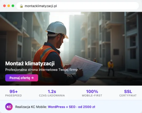 Przykład strony internetowej – Montaz Klimatyzacji