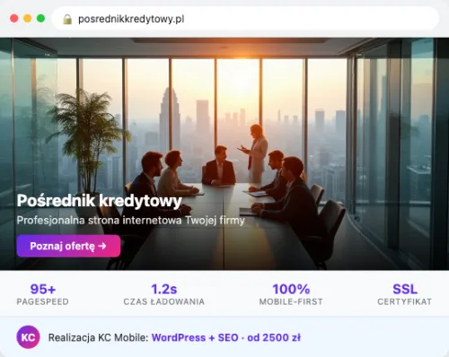Przykład strony internetowej – Posrednik Kredytowy