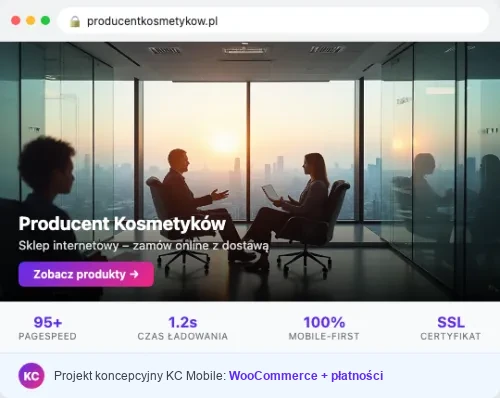 Projekt koncepcyjny strony internetowej – Producent Kosmetykow