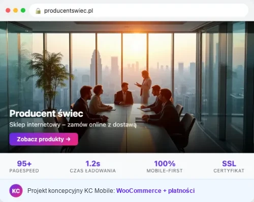 Projekt koncepcyjny strony internetowej – Producent Swiec