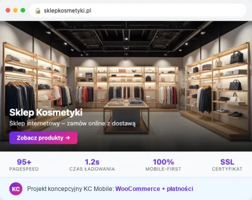 Projekt koncepcyjny strony internetowej – Sklep Kosmetyki