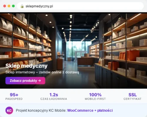 Projekt koncepcyjny strony internetowej - Sklep Medyczny