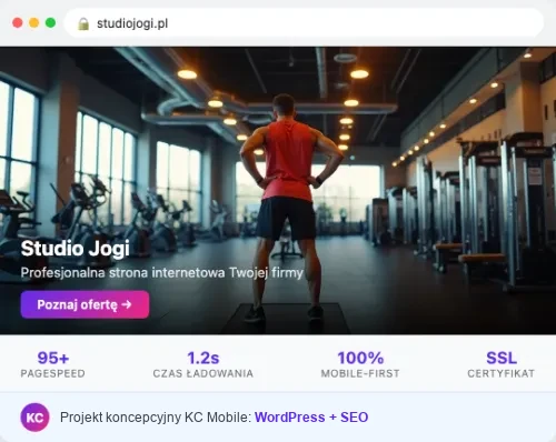 Projekt koncepcyjny strony internetowej – Studio Jogi