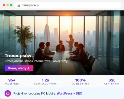 Projekt koncepcyjny strony internetowej – Trener Psow